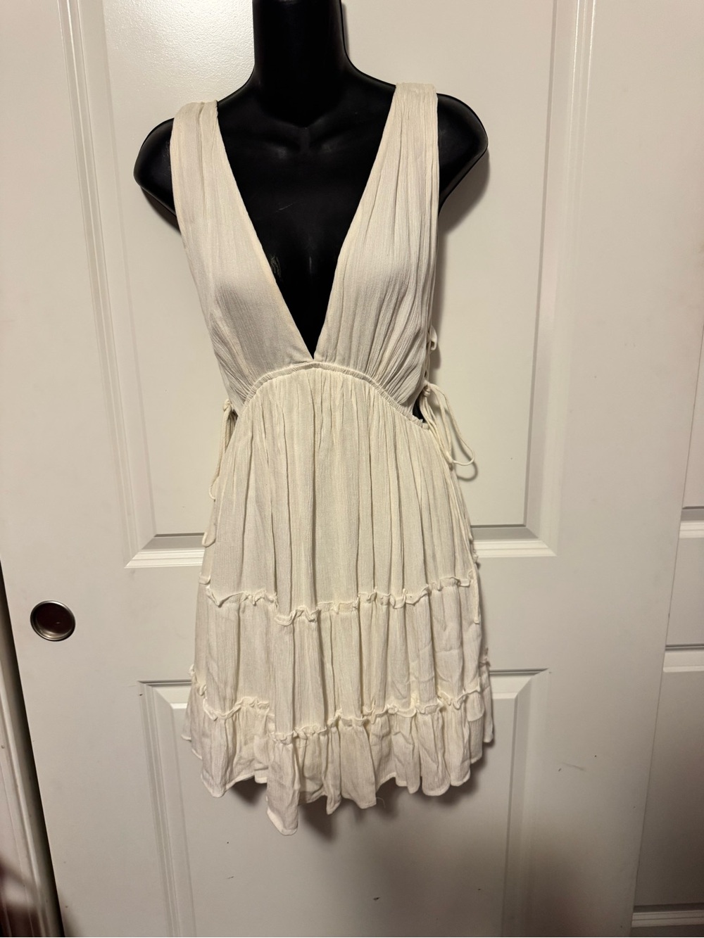 Cotton Candy LA Cream V-Neck Lightweight dress